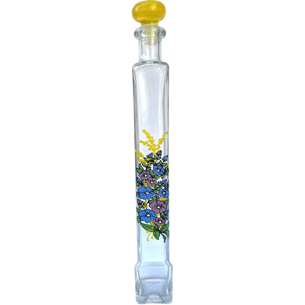 Decorative glass bottle with stopper
